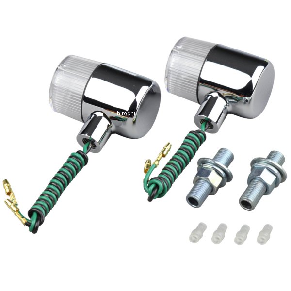 ポッシュ POSH ウインカー クラシカル 71タイプ シングル球 メッキ/クリア 2個入り