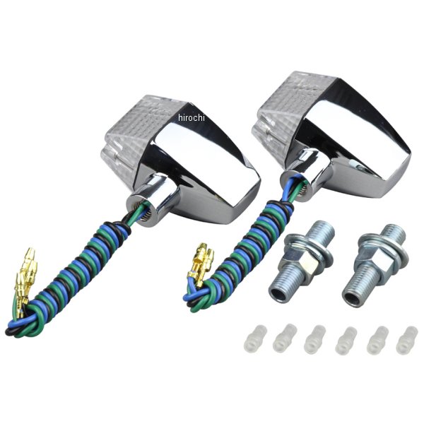 ポッシュ POSH ウィンカー クラシカル スリム&シャープタイプ ダブル球 メッキ/クリア 2個入り