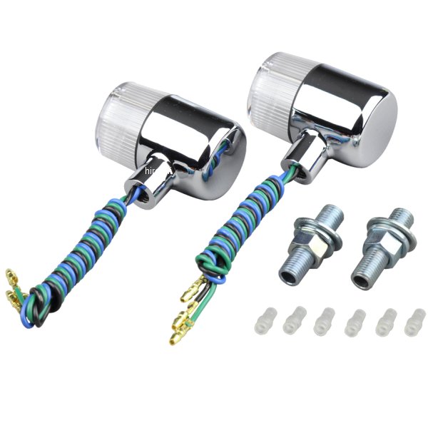 ポッシュ POSH ウインカー クラシカル 71タイプ ダブル球 メッキ/クリア 2個入り