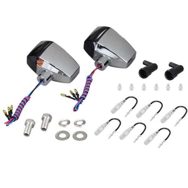 ポッシュ POSH LEDウインカー ZRタイプ スタンダード ダブル仕様 メッキ/スモーク 2個入り