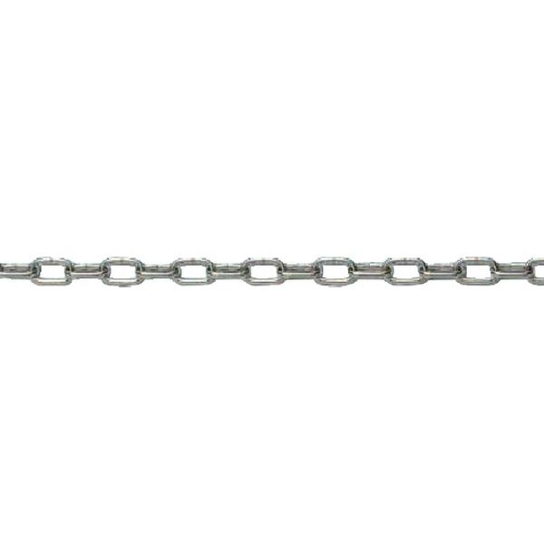 1.4N 849-0208 ステンレス チェーン溶接なし30m 線径1.4mm 使用荷重5kgf 耐力荷重10kgf