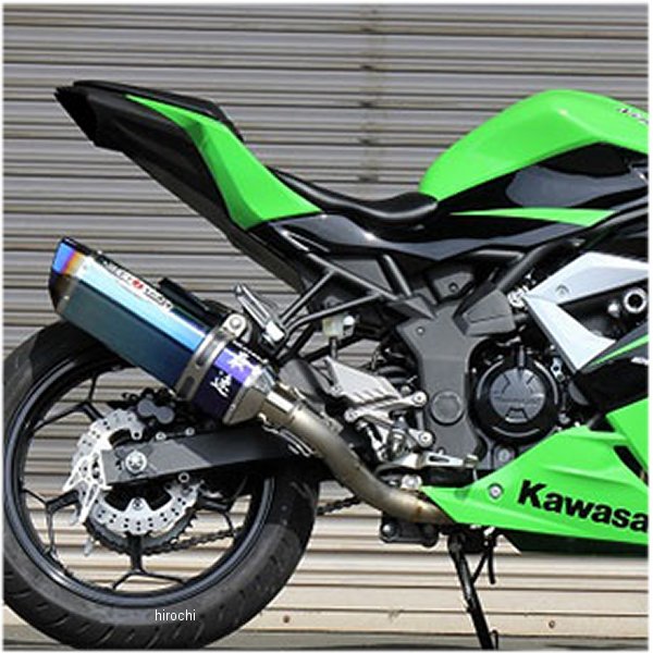 ステンレスレーシングマフラー ナサートRエボリューション ST250F用 ブルーチタン Ninja250SL