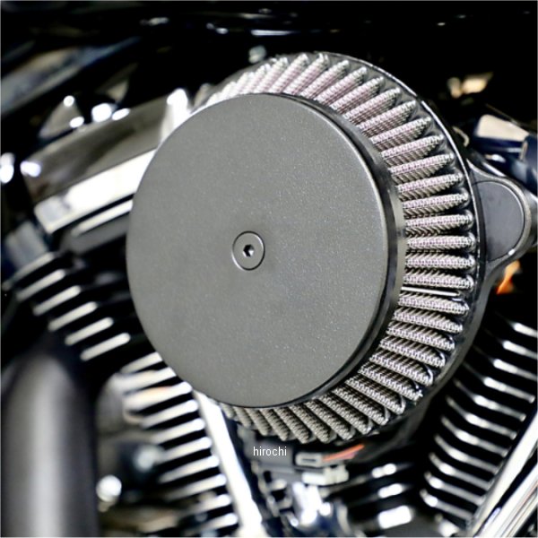 エアクリーナー ビッグ プレーンカバー付き Twin Cam 黒