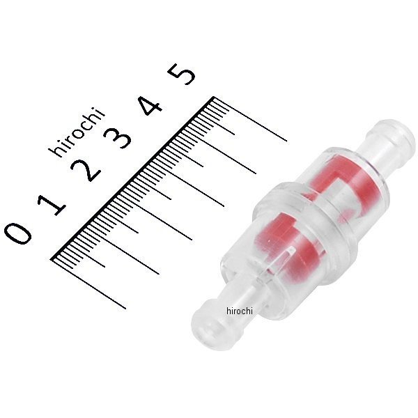 ガソリンフィルター ナイロンメッシュ ホース内径 8mm用 レッド