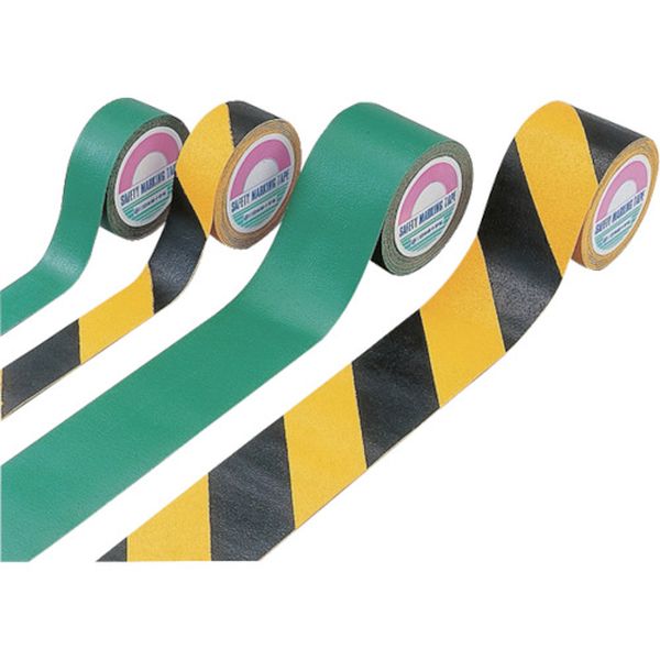 屋外用トラ柄ラインテープ 黄/黒 RTR-5 50mm幅×5m 合成ゴム