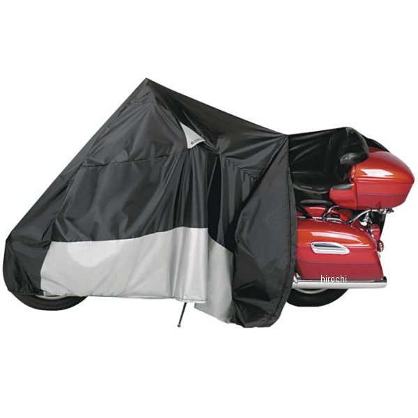 バイクカバー ガーディアン ジッパー付き 黒/シルバー XL