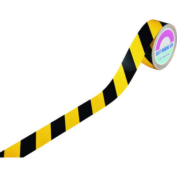 ビバスーパーラインテープ 黄/黒(トラ) BSLT502-TR 50mm幅×20m 屋内用
