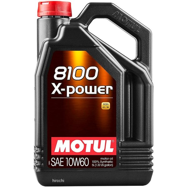 8100 X-power 100%化学合成 4スト 4輪用エンジンオイル 10W-60 5リットル