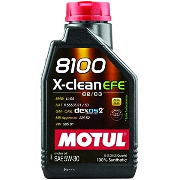 8100 X-clean EFE 100%化学合成 4スト 4輪用エンジンオイル 5W-30 1リットル