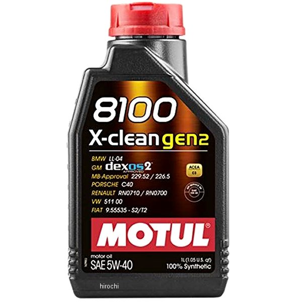 8100 X-clean GEN2 100%化学合成 4スト 4輪用エンジンオイル 5W-40 1リットル