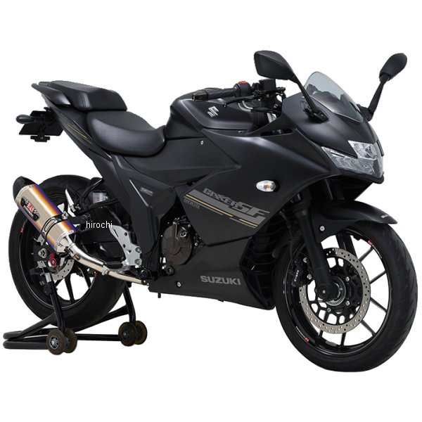 フルエキゾースト 機械曲 R-77S サイクロン カーボンエンド 23年 ジクサー250/SF250 チタンブルー