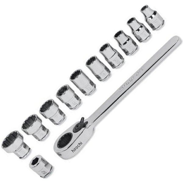 ロープロファイル ソケット 12ポイント 12個 セット (3/16インチ-9/16インチ)