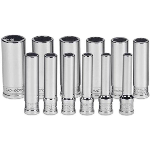 フランクドライブエクストラ 1/4インチ ディープ ソケットセット 6角 12個セット