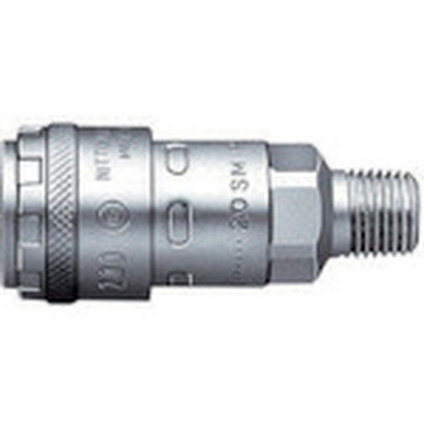 めねじ取付用ソケット ハイカプラ200 鋼鉄製 相手側取付ねじサイズRc3/8(71212)