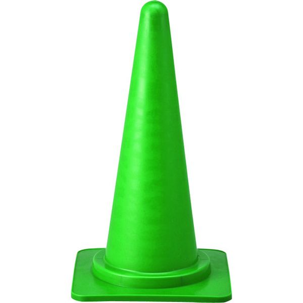 112-7568 カラーコーン 緑 高さ700mm RC-1G ベース385mm角 ポリエチレン製
