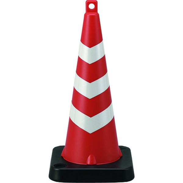 カラーコーン(注水式ウエイトタイプ) 赤/白反射シート ガードコーン-RH 高さ757mm