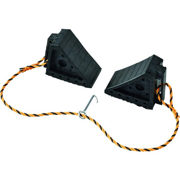 タイヤストッパー 乗用車用(2t車迄) 2個1組 タイヤストッパー2 H145×W100×D195mm 合成ゴム製