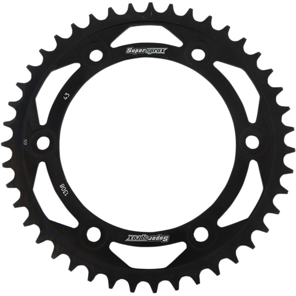 レーシング スチール リア スプロケット 520/43T 15年-18年 CBR600RAA 黒