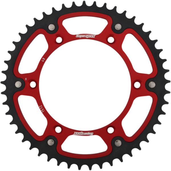 ステルス リア スプロケット 520/49T 14年 Sherco 300 SE-R 赤/黒