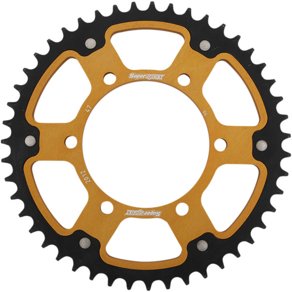 ステルス リア スプロケット 525/47T 17年 トライアンフ Bonneville T120 ゴールド/黒