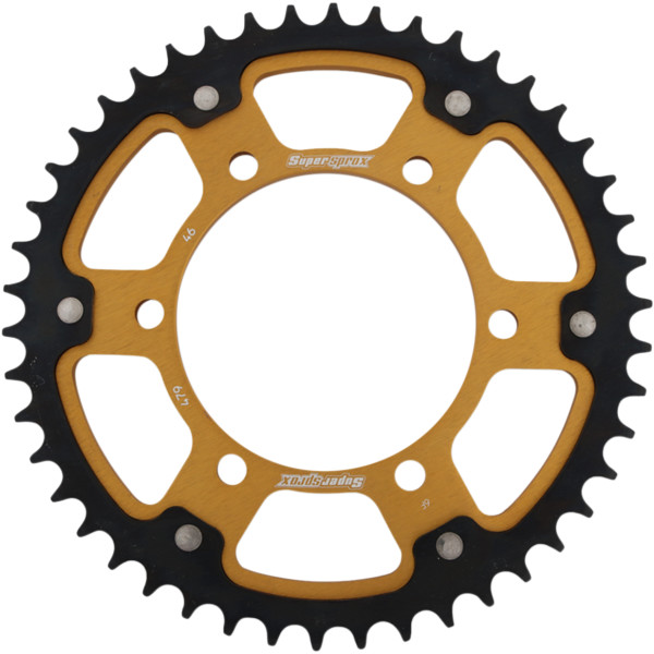 ステルス リア スプロケット 530/46T 86年-87年 Ninja 600R ゴールド/黒