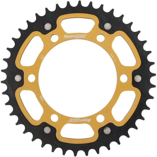 ステルス リア スプロケット 520/42T 21年 Tenere 700 ゴールド/黒