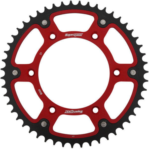 ステルス リア スプロケット 525/51T 17年 Beta 350 RR S 4T 赤/黒