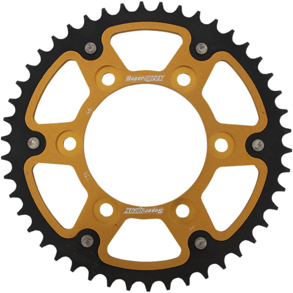 ステルス リア スプロケット 520/46T 08年-14年 ドゥカティ Monster 696 ゴールド/黒