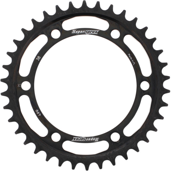 レーシング スチール リア スプロケット 530/38T 92年 ZX 600D Ninja 黒