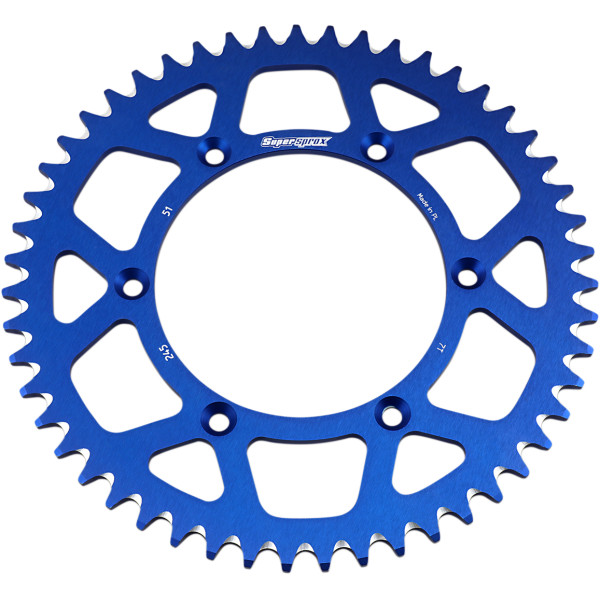 アルミリアスプロケット 520/51T 20年-22年 YZ125X 青