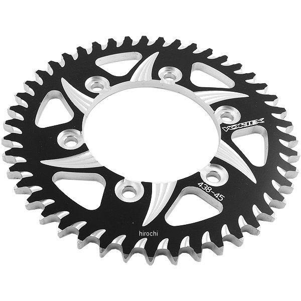 リア スプロケット 530 85年-07年 ZX-6R、ZX600、FZ6 アルミ 黒 (CAT5)