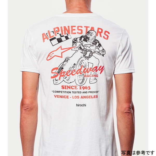 アルパインスターズ Tシャツ スピードウェイ 白 Lサイズ