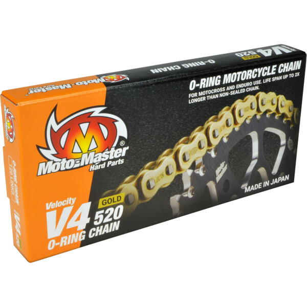 MX CHAIN V4-520G ,O-RING ,120 LINKS, GOLD