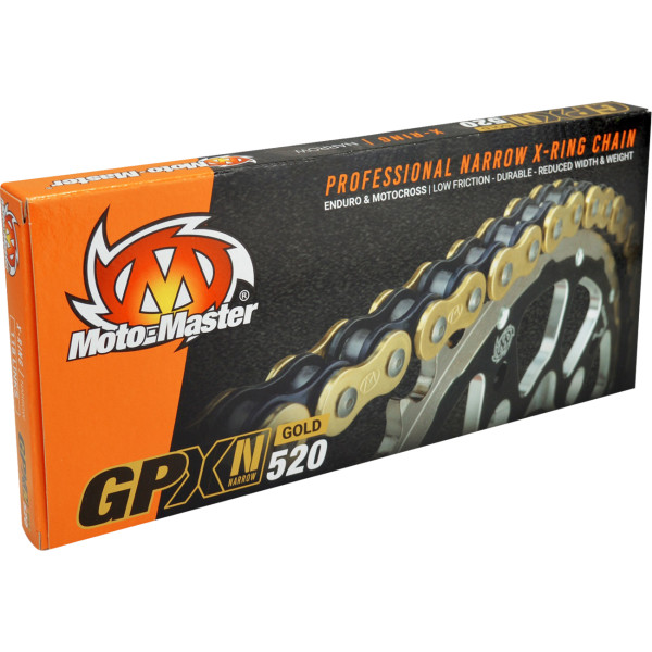 MX CHAIN GPXN-520G X-RING, 120 LINKS, GOLD