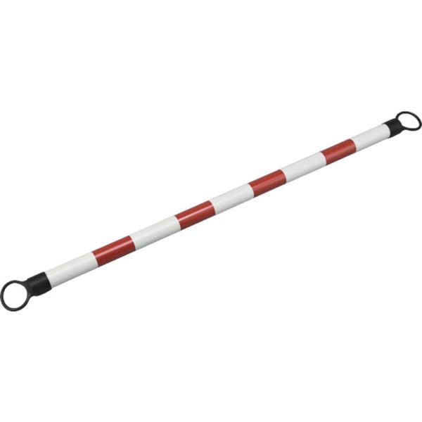 トラ柄コーンバー 赤/白 コーンバーC(小) 54mmΦ×1.5m 反射タイプ ABS樹脂