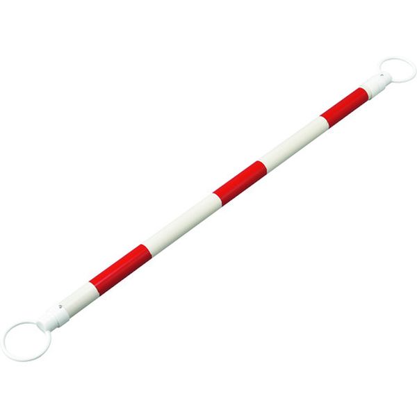 トラ柄コーンバー(伸縮タイプ) 赤反射/白 スライドバーWR 40.5(35)mmΦ×1.3～2m ABS樹脂製