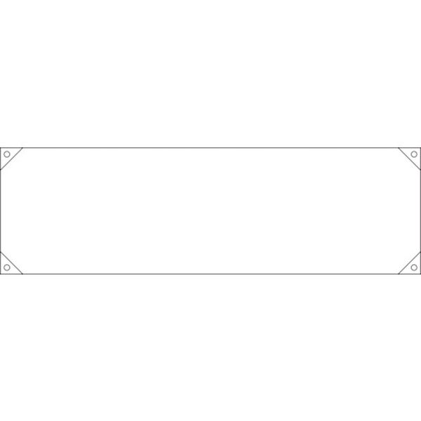横断幕(横幕) 白無地タイプ 横断幕100(白) 450×1580mm ナイロンターポリン