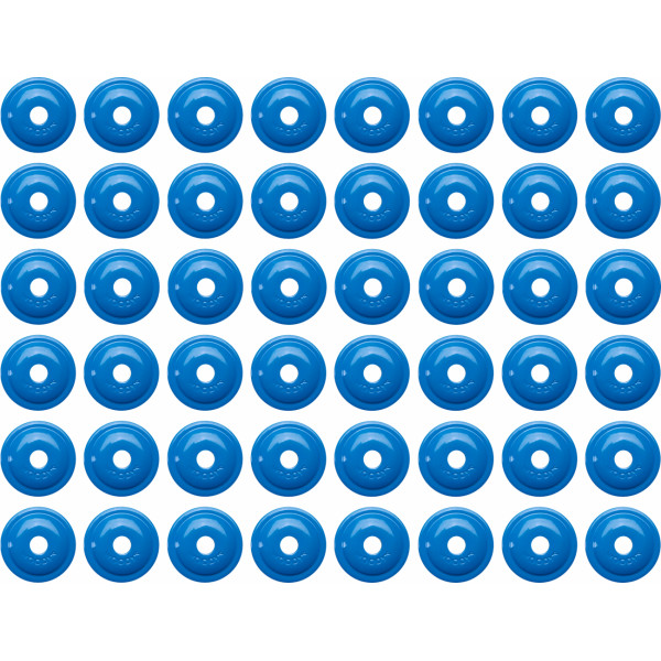 Round Digger アルミニウム サポート プレート 5/16インチ 48個入り 青