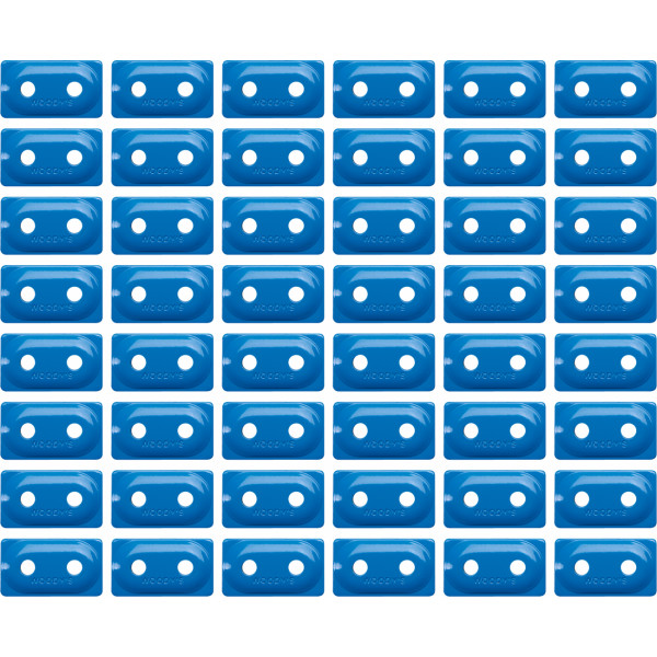 Double Digger アルミニウム サポート プレート 5/16インチ 48個入り 青