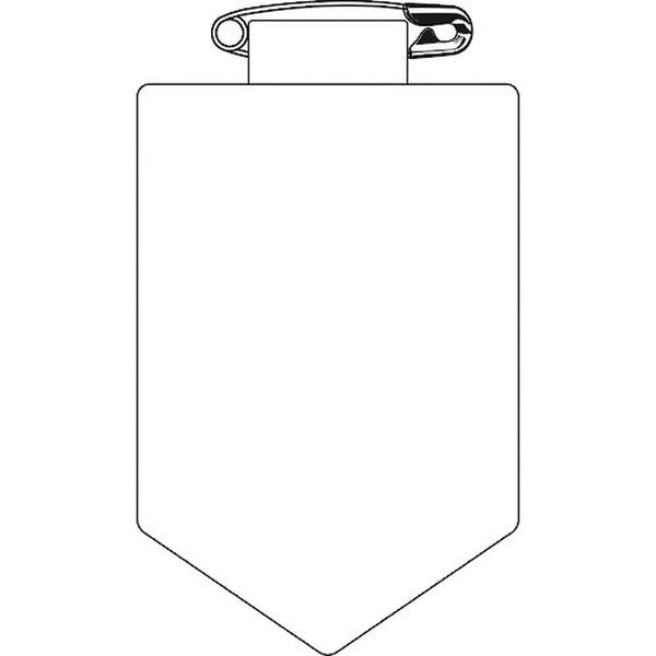 ビニールワッペン(胸章) 白無地タイプ 90×60mm 軟質エンビ