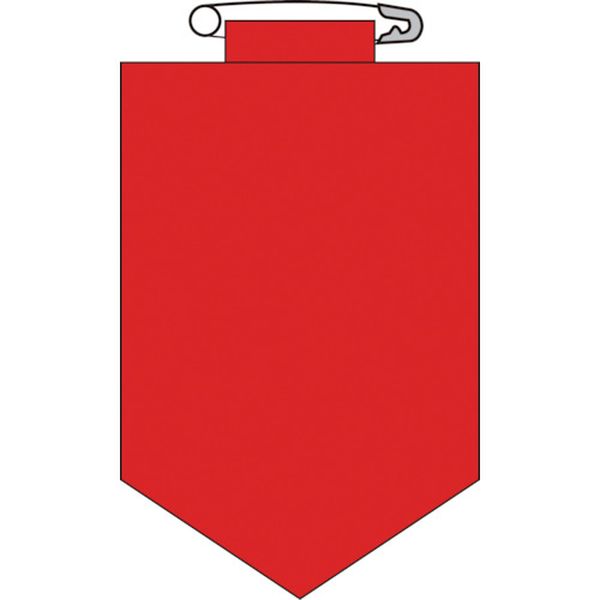 ビニールワッペン(胸章) 赤無地タイプ 90×60mm エンビ
