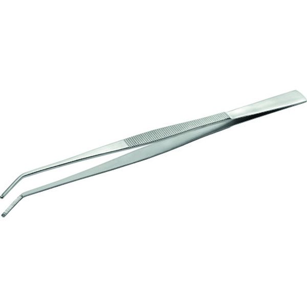 126-4181  ステンレスピンセット ロング300mm先曲