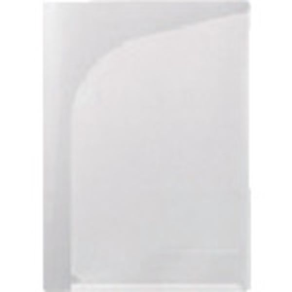 79310MILKWHITE  クリア-ホルダ- 2ポケット付A4 乳白 (10枚入)