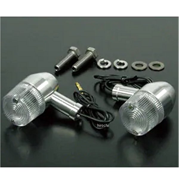 アルミ削り出しウインカーキット Bタイプ/M10メネジ クリア
