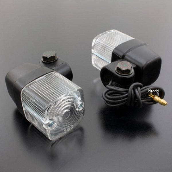 ウインカーランプ 角型ヨーロピアン 2個セット 黒/クリア