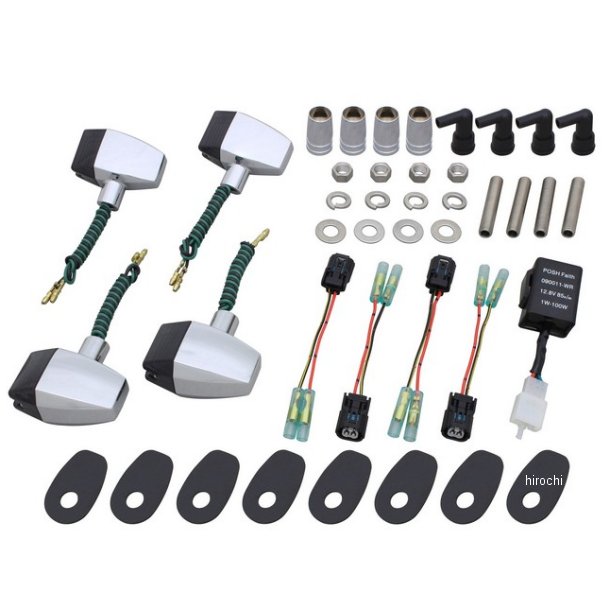 ポッシュ POSH クラシカル スリムシャープタイプウインカーキット18年-22年 Z900RS、Z900RSカラー:メッキ/スモークレンズ