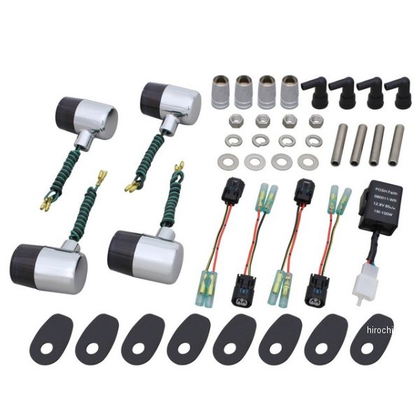 ポッシュ POSH クラシカル 71タイプウインカーキット18年-22年 Z900RS、Z900RSカフェ メッキ /スモークレンズ