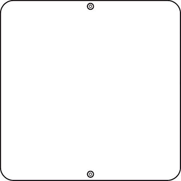 道路標識・構内用 白無地タイプ 道路60-B 600×600mm スチール