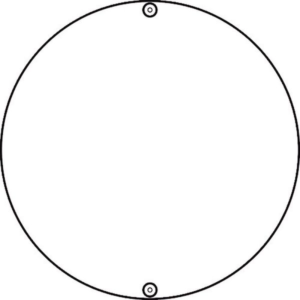 道路標識・構内用 白無地タイプ 道路400丸 400mmΦ スチール