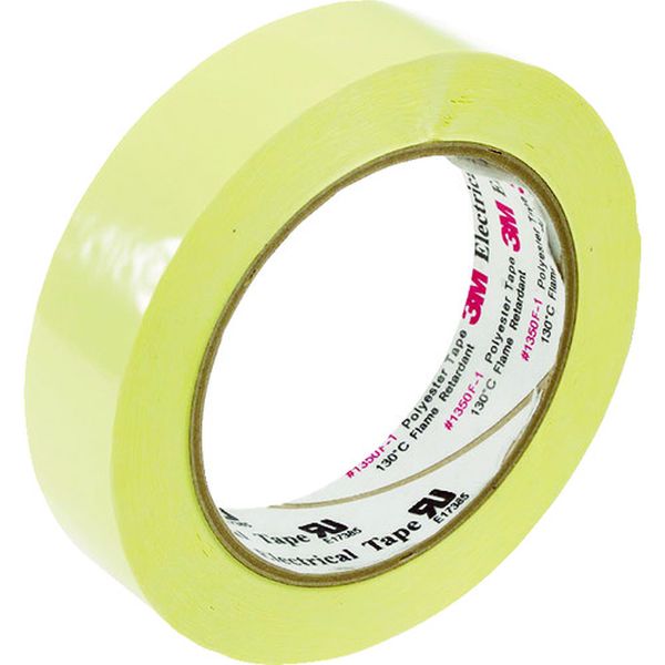 1350FY125 479-9330  ポリエステル電気絶縁テープ 1350黄色 25mmX66m